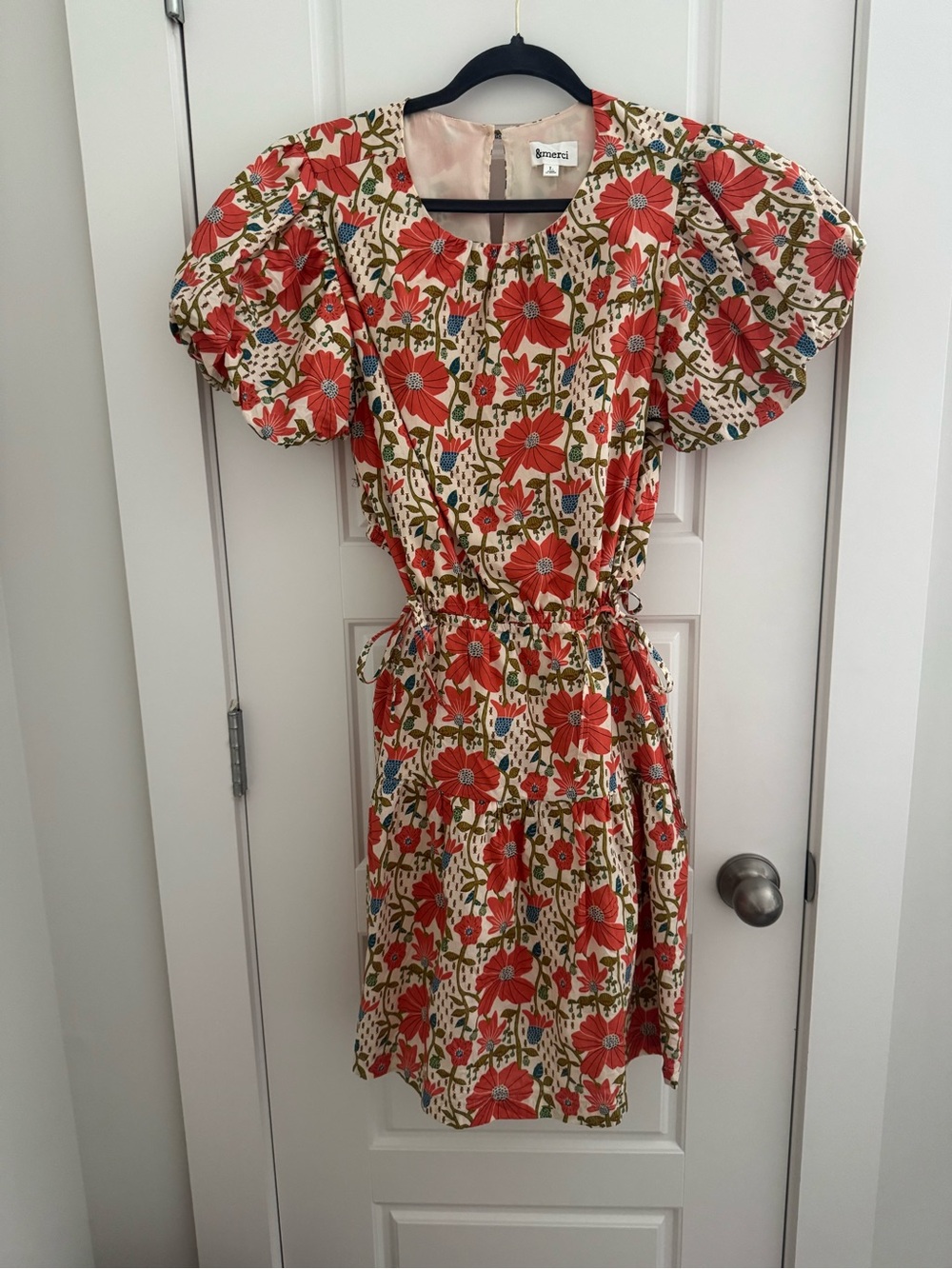 Floral Puff-Sleeve Dress